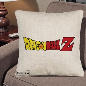 Perna Personalizata Dragon Ball Z Clasic, 40x40 cm, Bej Canapea, Husa Detasabila, Perna Inclusa, BEKZ®