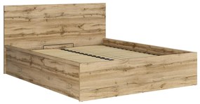 Pat matrimonial 160 cm Tetrix 11 (stejar wotan) (cu somieră) (cu sp. depozitare). 1098493