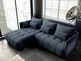 Colțar extensibil dumonde cu ladă de depozitare si sezut confortabil din spuma high-density, Malta Enjoy Antracit 235x185 cm