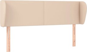 vidaXL Tăblie pat cu aripioare cappuccino 147x23x78/88cm piele eco