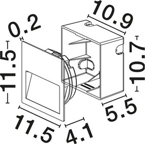 Spot incastrabil exterior IP65, LED CCT Til negru