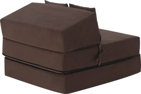 Saltea pliabilă/fotoliu extensibil, 2 in 1, maro Taupe, PELOS