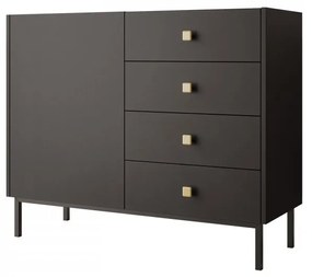 Comodă Probazzo 1D4SZ (Negru + auriu) . 1103668