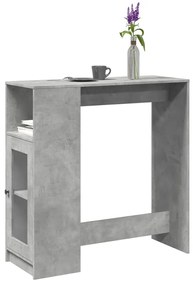 854367 vidaXL Masă de bar cu rafturi gri beton 101x40x103,5 cm lemn prelucrat