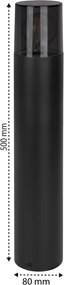 Lampă de exterior 1xE27/40W/230V IP44 50 cm negru/fumuriu