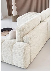 Colțar modular crem extensibil/cu spațiu de depozitare (cu colț pe partea stângă) Lulu – Miuform