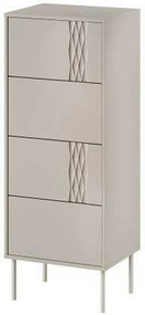 Comoda TRESSE, bej, PAL laminat, 50x40x125 cm