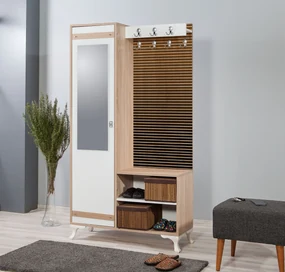 Mobilier hol Iris 220 (stejar sonoma) (cu oglindă). 1072006