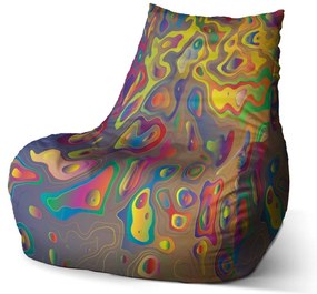 Sac de șezut Bean pete colorate - pentru copii, colorat