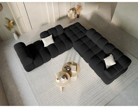 Taburet modular negru cu tapițerie din catifea Bellis – Micadoni Home