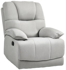 HOMCOM Scaun de relaxare, ajustabil, confortabil, 89x101x105 cm, Gri | Aosom Romania