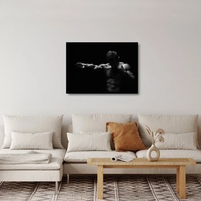 Tablou pe sticlă - Lovitura cu pumn (70x50 cm)