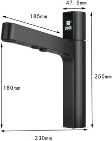 Robinet S98, Afisaj Digital Al Temperaturii, Culoare Negru