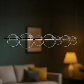 Lustră LED pe cablu ATOLA LED/19W/230V negru/transparent