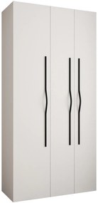 Dulap de haine 120 cm Carmela 40-2 (alb + Negru). 1126553
