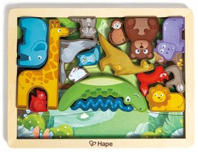 Puzzle din lemn - Regatul animalelor
