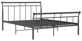 325039 vidaXL Cadru de pat, negru, 140x200 cm, metal