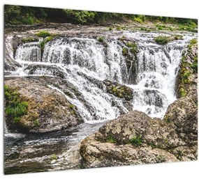 Tablou pe sticlă - Cascade (70x50 cm)