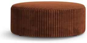 Taburet cărămiziu cu tapițerie din catifea reiată Dia – Micadoni