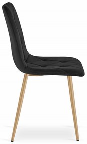 Scaun de sufragerie LIBRA din catifea neagra