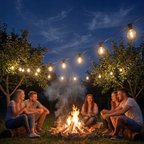 Ghirlandă decorativă LED reglabilă pentru exterior 36xE12/1W/24/230V 22,35 m IP65 neagră + telecomandă