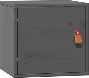 vidaXL Dulap de perete, gri, 31,5x30x30 cm, lemn masiv de pin