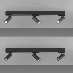 Schöner Wohnen 11794-18 - Spot LED DANTE 3xGU10/10W+LED/14,4W negru