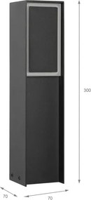 Lampă LED de exterior MODO LED/4,8W/230V 4000K IP44 30 cm neagră