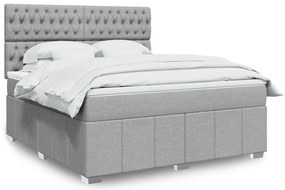 vidaXL Pat continental, gri deschis, 180x200 cm, material textil
