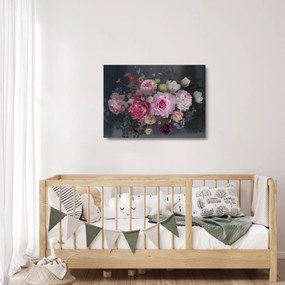 Tablou pe sticlă - Flori de grădină (70x50 cm)