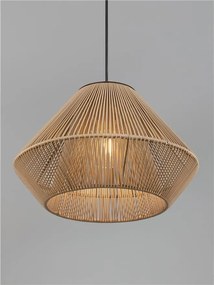 Lustra, Pendul din ratan sintetic pentru exterior Aell maro deschis