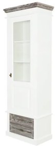 Vitrina Cabana Alb Si Antracite, Dreapta, 67.5 Cm