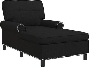vidaXL șezlong de relaxare cu pernă Negru 91 x 157 x 91 cm țesătură