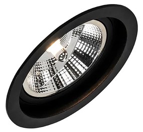 Set 6 becuri Spot modern încastrat negru reglabil - Chuck 111