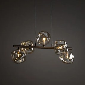 Lustră cu cablu LAVA 5xG9/8W/230V bronz/bej fumuriu