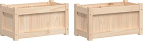 vidaXL Jardiniere de grădină, 2 buc., lemn masiv de pin