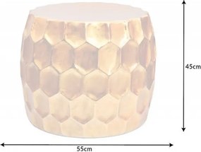 Masuta auxiliara design unicat Organic Orient 55cm, auriu