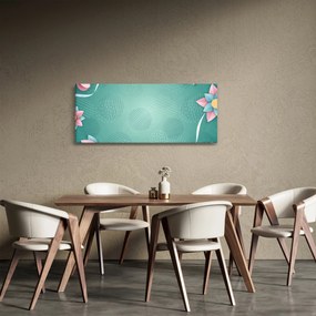 Tablou - Cercuri cu flori (120x50 cm)