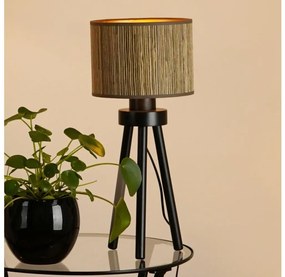 Brilagi - Lampă de masă BOSTON ROLLER 1xE27/15W/230V maro/auriu