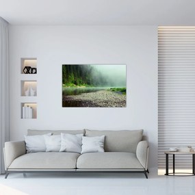 Tablou - Râu lângă pădure (90x60 cm)