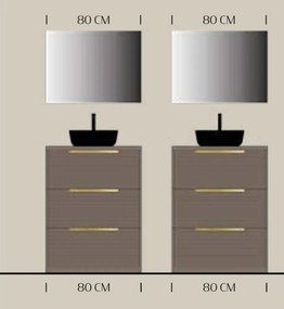 Set lemn masiv mobilier baie suspendat Serina 120/160/176/180 cm - 180 L