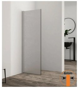 Paravan de dus mobil tip Walk-In Inter Ceramic crom lucios - sticla opaca 60x200 cm