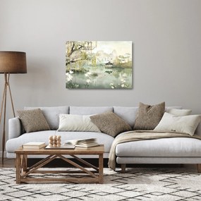 Tablou pe sticlă - Lac Chinezesc (70x50 cm)