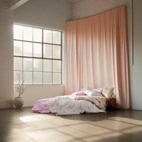 Lenjerie de pat bej din bumbac percal pentru pat de o persoană 140x200 cm Daisy – JUNA