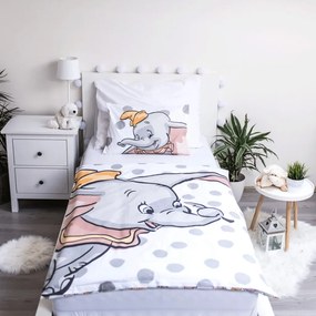 Disney Dumbo Dots lenjerie de pat pentru copii 100×135cm, 40×60 cm
