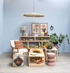 Lampa de masa ,cu flori brodate, "Wildflower"