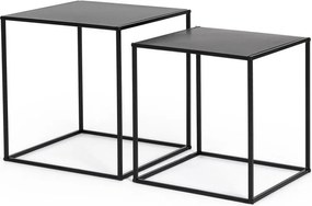 Măsuțe de cafea negre 2 buc. din metal 38x38 cm Alrik – Yes Everyday
