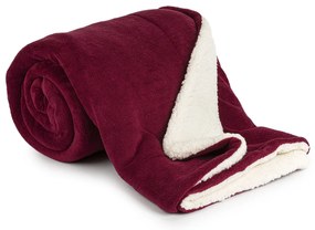Pătură din imitație de blăniță 4Home vișiniu, 150 x 200 cm
