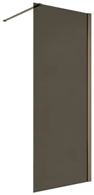 Paravan de dus tip Walk-In Inter Ceramic profil gri mat - sticla fumurie 100x200 cm