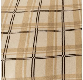 Lenjerie de pat din micropile PLAID crem Dimensiune lenjerie de pat: 2 buc 70 x 90 cm | 200 x 220 cm